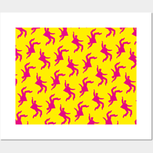 Pink Elvises Pattern Posters and Art